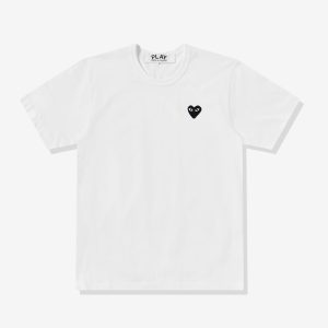 White T-Shirt Black Heart