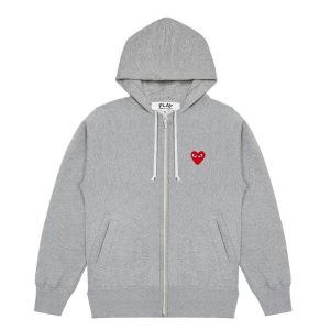Hooded Zip up Grey