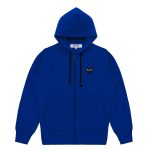 Hooded Navy Sweatshirt with Big Hearts