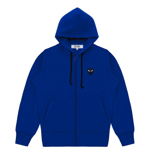 Hooded Navy Sweatshirt with Big Hearts