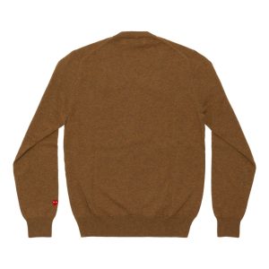 Men’s Lambswool V Neck Brown Sweater