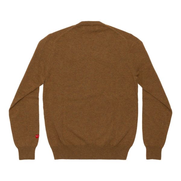 Men’s Lambswool V Neck Brown Sweater