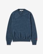 Men’s Lambswool V Neck Navy Sweater