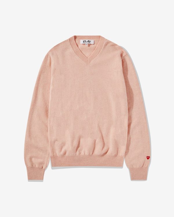 Men’s Lambswool V Neck Pink Sweater