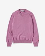 Men’s Lambswool V Neck Purple Sweater