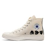Multi Black Heart Chuck Taylor All Star '70 High Beige Sneakers