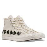 Multi Black Heart Chuck Taylor All Star '70 High Beige Sneakers