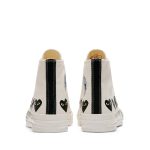 Multi Black Heart Chuck Taylor All Star '70 High Beige Sneakers
