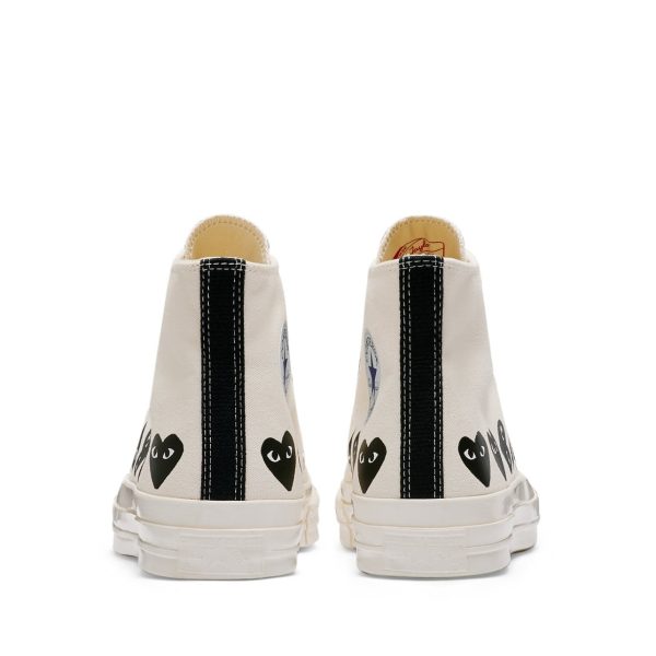Multi Black Heart Chuck Taylor All Star '70 High Beige Sneakers