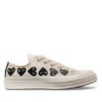 Multi Black Heart Chuck Taylor All Star '70 Low Beige Sneakers
