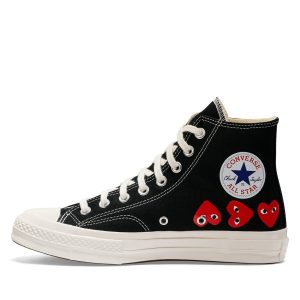 Multi Red Heart Chuck Taylor All Star '70 High Black Sneakers