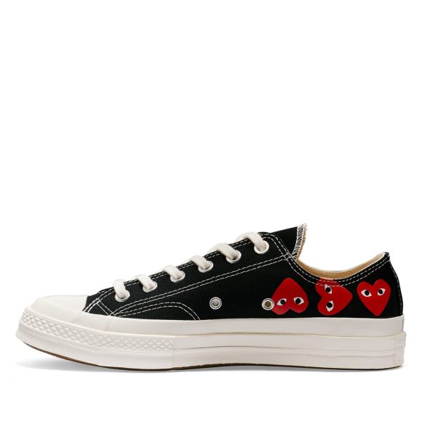 Multi Red Heart Chuck Taylor All Star '70 Low Black Sneakers