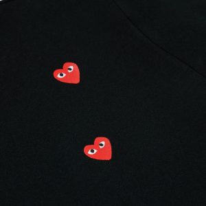 Multi Red Heart Black Logo T-Shirt