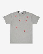 Multi Red Heart Logo Grey T-Shirt