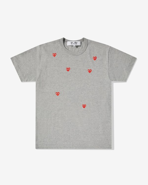Multi Red Heart Logo Grey T-Shirt