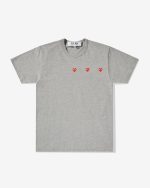 Multi Red Heart Grey T-Shirt