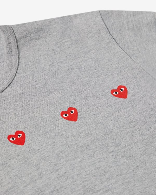 Multi Red Heart Grey T-Shirt