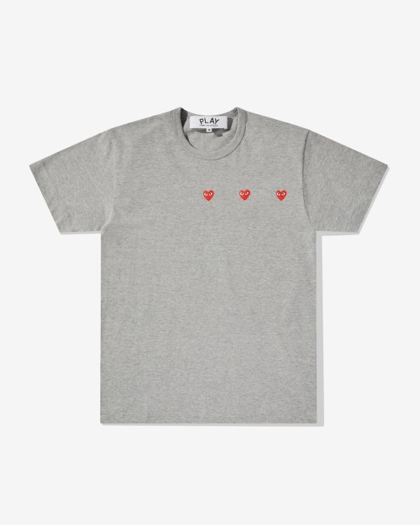 Multi Red Heart Grey T-Shirt