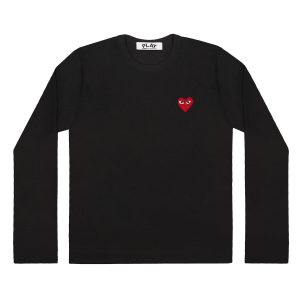 PLAY Long Sleeve Basic Red Emblem Black