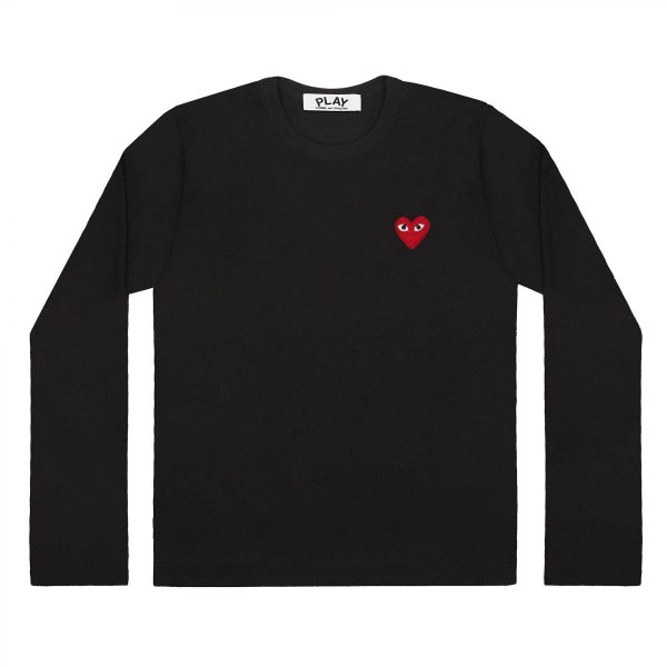 PLAY Long Sleeve Basic Red Emblem Black