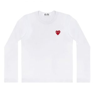 PLAY Long Sleeve Basic Red Emblem White