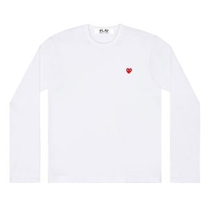 PLAY Long Sleeve Basic Small Red Emblem White