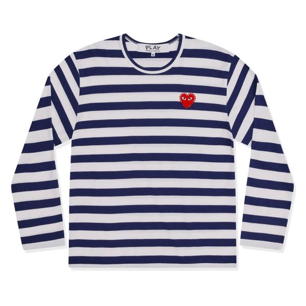 PLAY Long Sleeve Navy Stripe Rhinestone