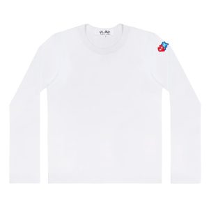 PLAY Long Sleeve Red and Blue Sleeve Emblem White
