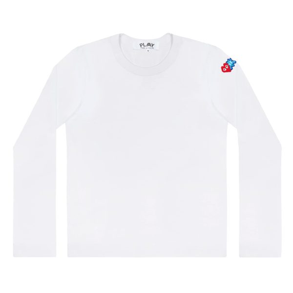 PLAY Long Sleeve Red and Blue Sleeve Emblem White