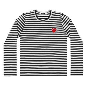 PLAY Long Sleeve Stripe Red Emblem Black