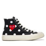 Polka Dot Red Heart Chuck Taylor All Star ’70 High Black Sneakers