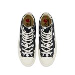 Polka Dot Red Heart Chuck Taylor All Star ’70 High Black Sneakers