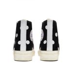 Polka Dot Red Heart Chuck Taylor All Star ’70 High Black Sneakers