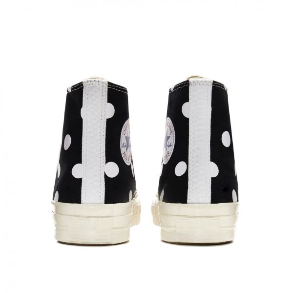 Polka Dot Red Heart Chuck Taylor All Star ’70 High Black Sneakers
