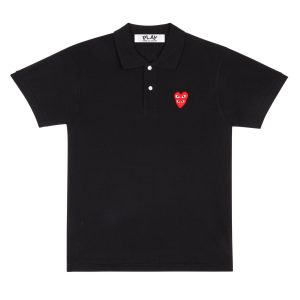Polo Shirt with Red Heart Double