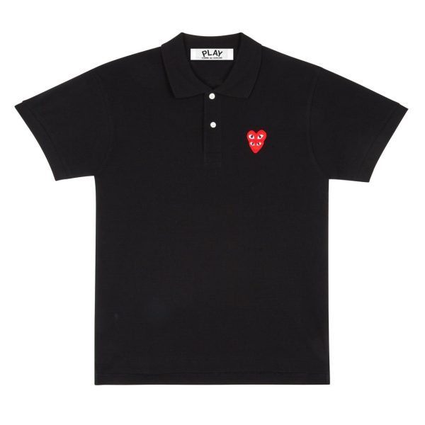Polo Shirt with Red Heart Double