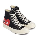 Red Heart Chuck Taylor All Star ’70 High Black Sneakers