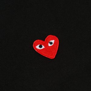 Black T-Shirt Black Red Heart