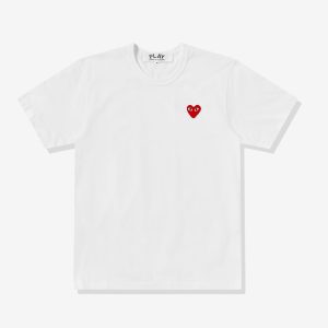 White T-Shirt Red Heart