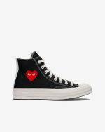 Red Small Heart All Star '70 High Sneakers Black