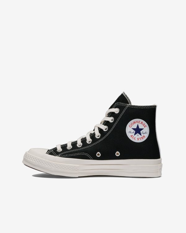 Red Small Heart All Star '70 High Sneakers Black
