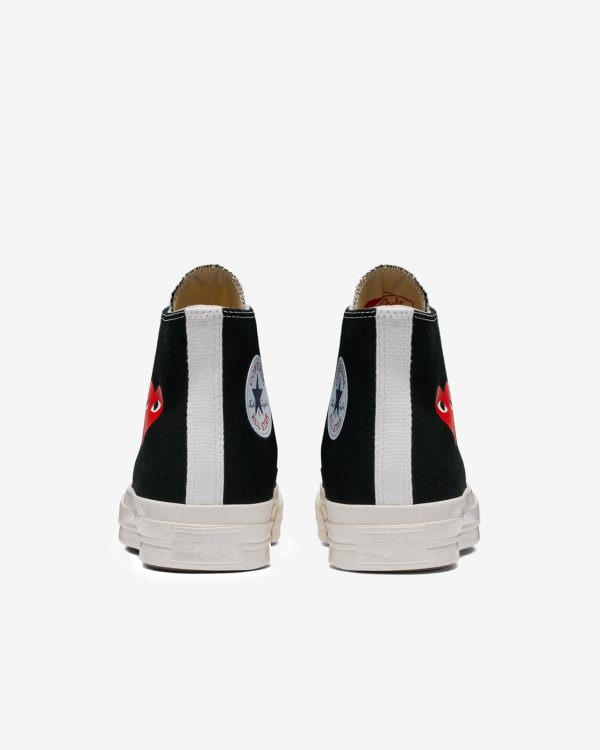 Red Small Heart All Star '70 High Sneakers Black