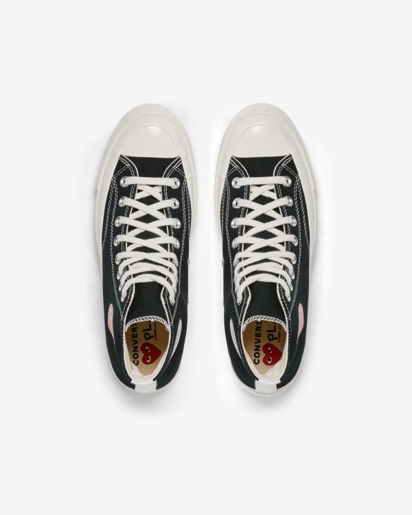 Red Small Heart All Star '70 High Sneakers Black