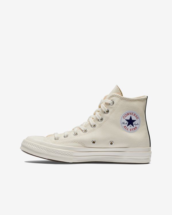Red Small Heart All Star '70 High Sneakers White