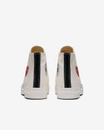 Red Small Heart All Star '70 High Sneakers White