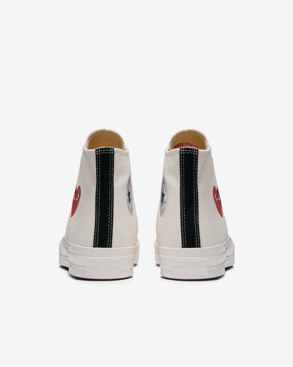 Red Small Heart All Star '70 High Sneakers White