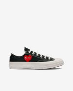 Red Small Heart All Star '70 Low Sneakers Black
