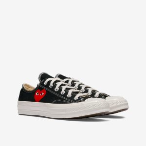 Red Small Heart All Star '70 Low Sneakers Black