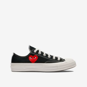 Red Small Heart All Star '70 Low Sneakers Black