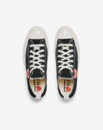 Red Small Heart All Star '70 Low Sneakers Black